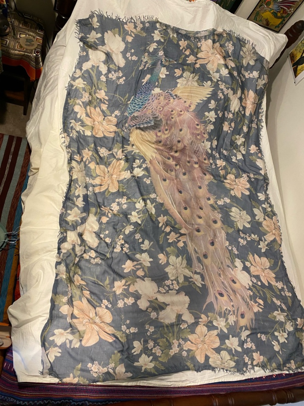 Spell Waterfall Peacock Travel Scarf